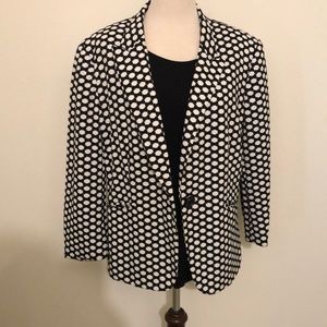 Black polkadot blazer jacket